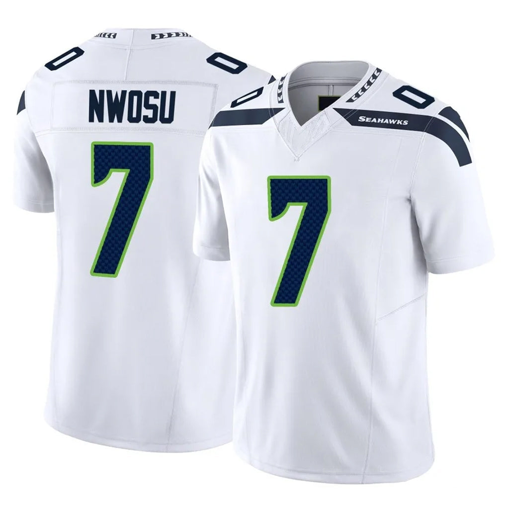Punc S.Seahawks #7 Uchenna Nwosu Player White Limited Vapor F.U.S.E. Home Game Stitched Jerseys