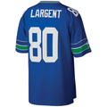 Punc S.Seahawks #80 Steve Largent Mitchell & Ness Royal Big & Tall 1985 Retired Player Replica Jersey