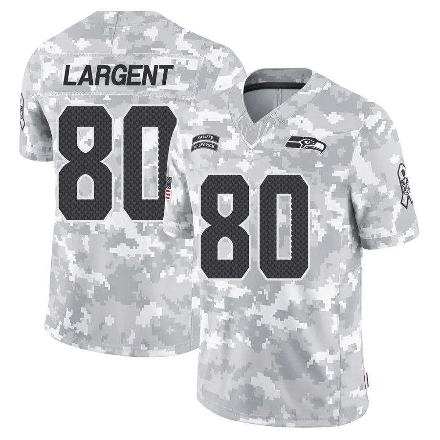Punc S.Seahawks #80 Steve Largent Player Arctic Camo Salute to Service Limited Stitched Jerseys