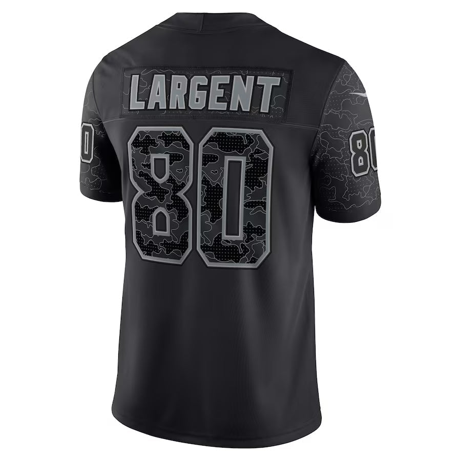 Punc S.Seahawks #80 Steve Largent Player Black RFLCTV Limited Stitched Jerseys