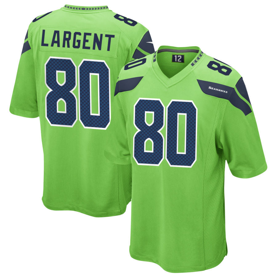 Punc S.Seahawks #80 Steve Largent Player Green Game Stitched Jerseys