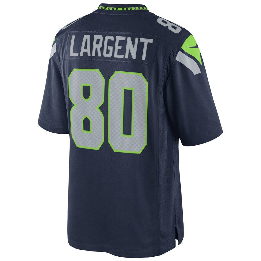 Punc S.Seahawks #80 Steve Largent Player Navy Home Game Stitched Jerseys