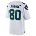 Punc S.Seahawks #80 Steve Largent Player White Home Game Stitched Jerseys