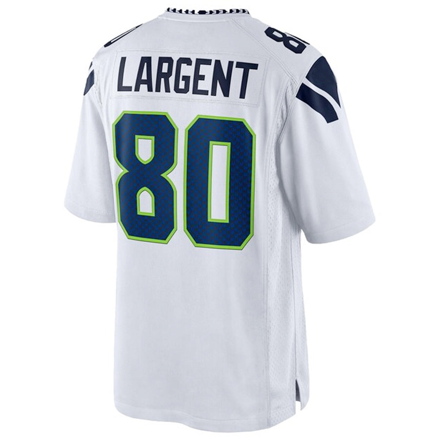 Punc S.Seahawks #80 Steve Largent Player White Home Game Stitched Jerseys