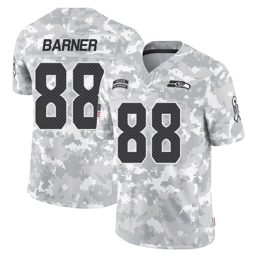 Punc S.Seahawks #88 AJ Barner Player Arctic Camo Limited Salute To Service Home Game Stitched Jerseys