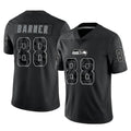 Punc S.Seahawks #88 AJ Barner Player Black Limited Reflective Home Game Stitched Jerseys