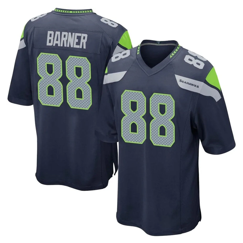 Punc S.Seahawks #88 AJ Barner Player Navy Home Game Stitched Jerseys