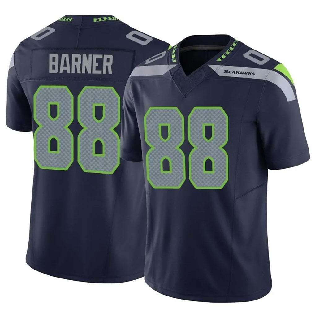Punc S.Seahawks #88 AJ Barner Player Navy Limited Vapor F.U.S.E. Home Game Stitched Jerseys