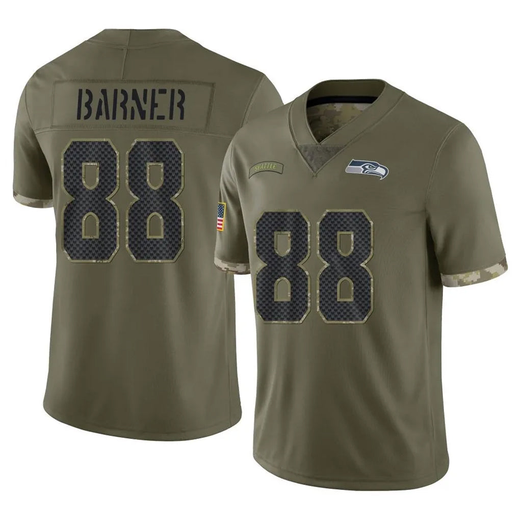 Punc S.Seahawks #88 AJ Barner Player Olive Limited Salute To Service Home Game Stitched Jerseys