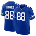 Punc S.Seahawks #88 AJ Barner Player Royal Throwback Home Game Stitched Jerseys