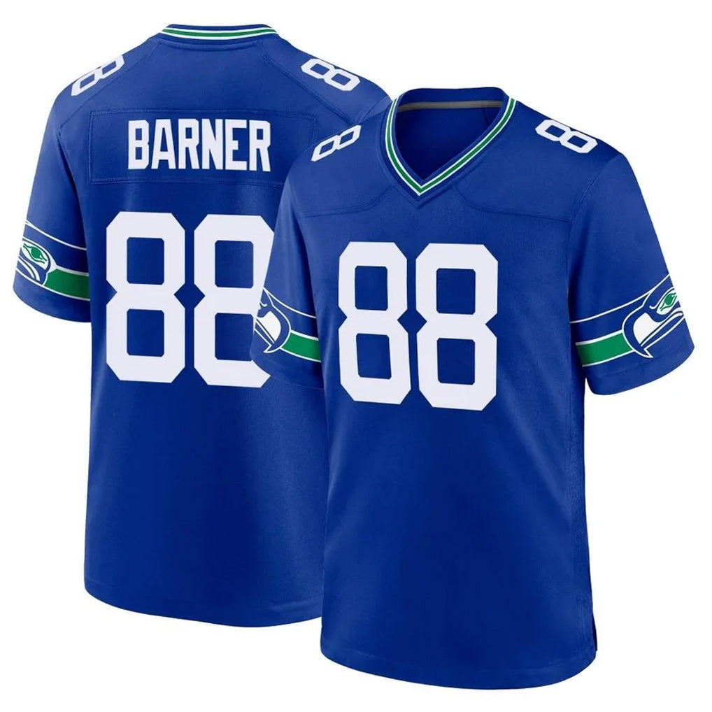 Punc S.Seahawks #88 AJ Barner Player Royal Throwback Home Game Stitched Jerseys