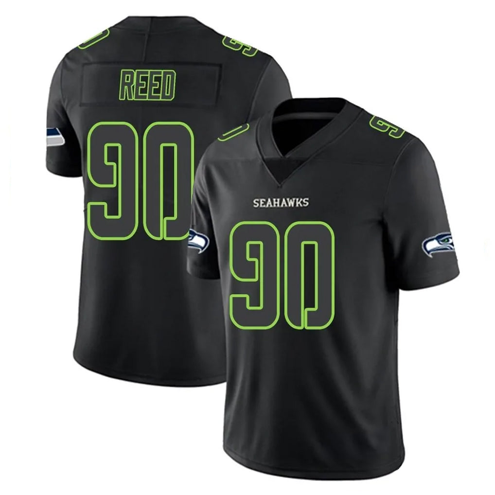 Punc S.Seahawks #90 Jarran Reed Player Black Impact Limited Home Game Stitched Jerseys