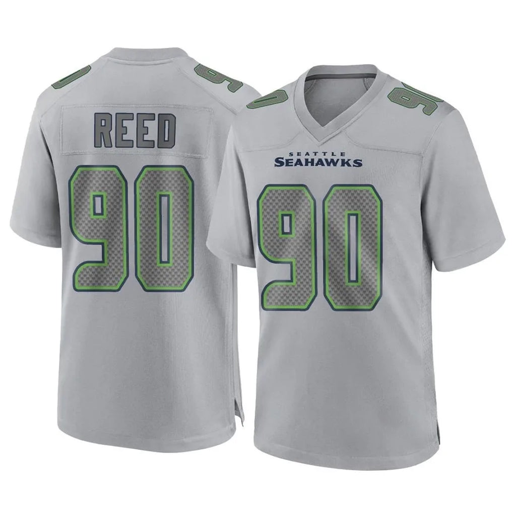 Punc S.Seahawks #90 Jarran Reed Player Gray Atmosphere Fashion Home Game Stitched Jerseys