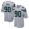 Punc S.Seahawks #90 Jarran Reed Player Gray Home Game Stitched Jerseys