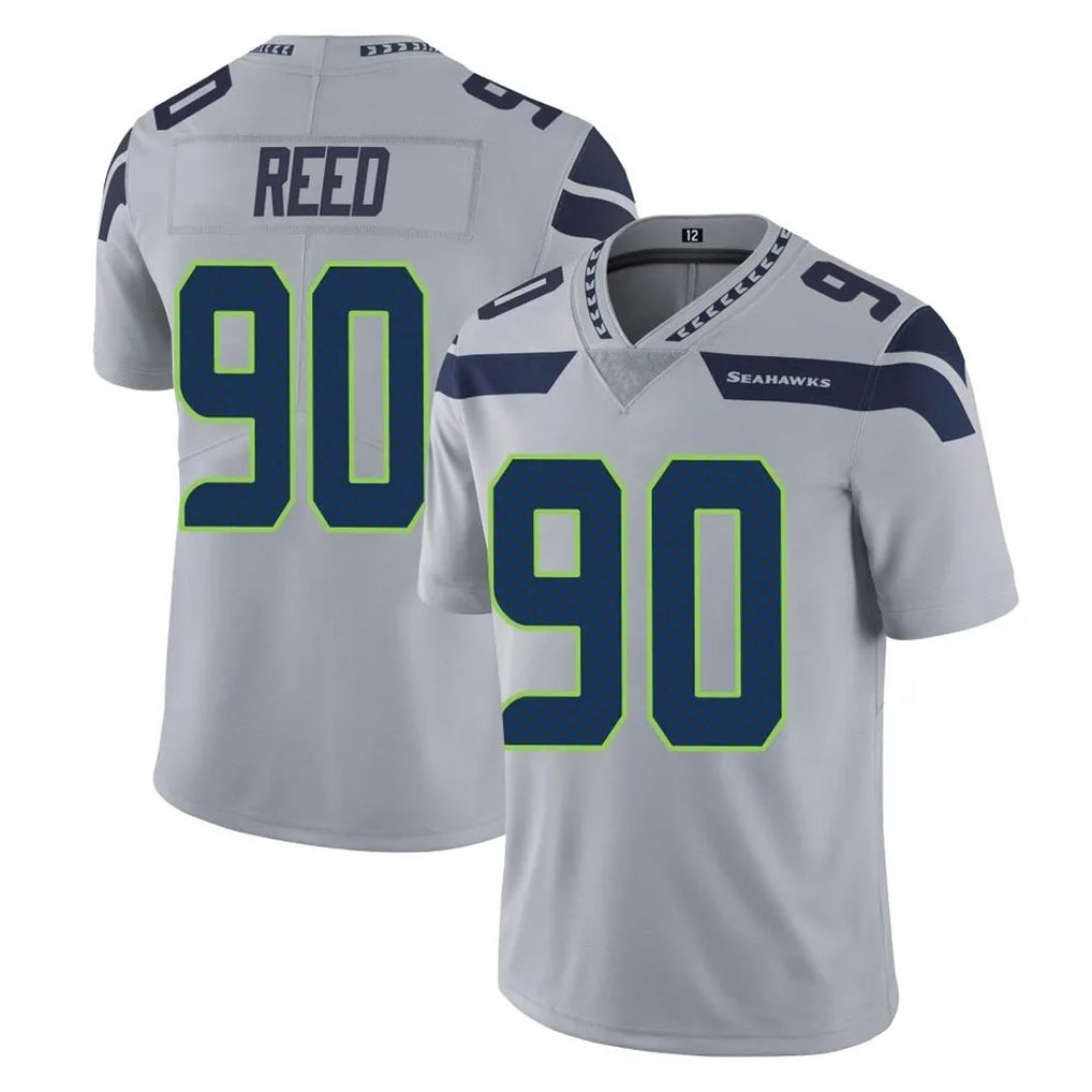Punc S.Seahawks #90 Jarran Reed Player Gray Limited Vapor Untouchable Home Game Stitched Jerseys