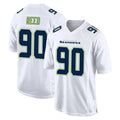 Punc S.Seahawks #90 Jarran Reed Player White Tundra Fashion Home Game Stitched Jerseys
