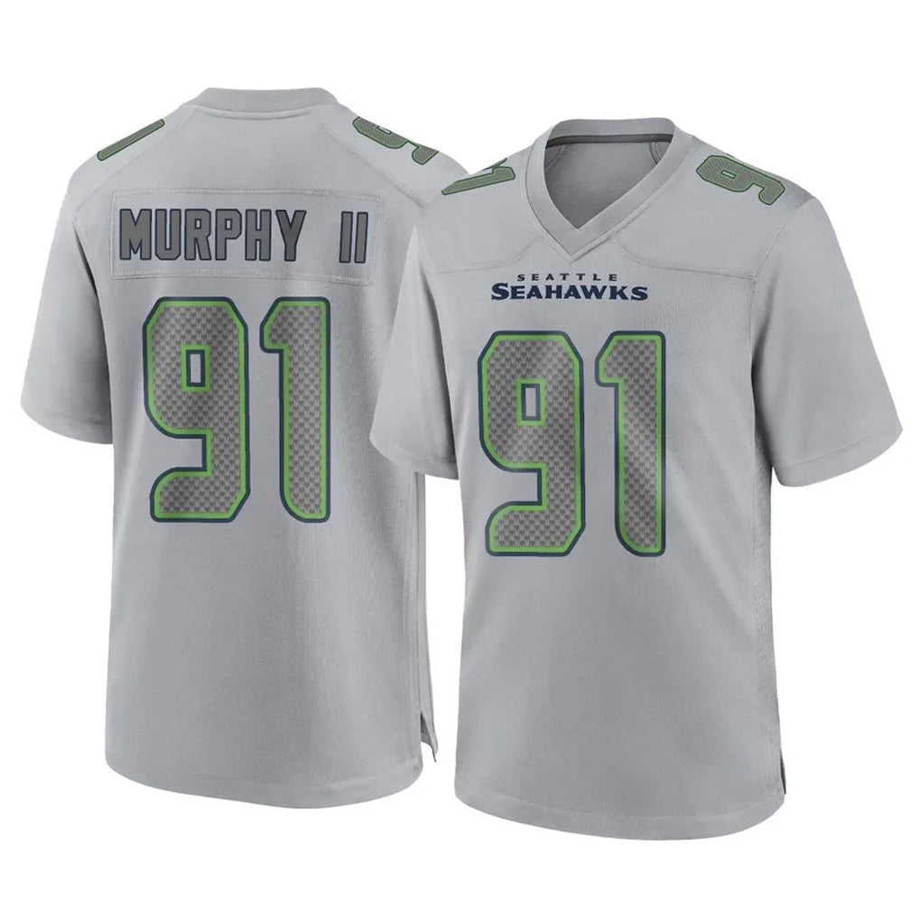 Punc S.Seahawks #91 Byron Murphy II Player Gray Atmosphere Fashion Home Game Stitched Jerseys