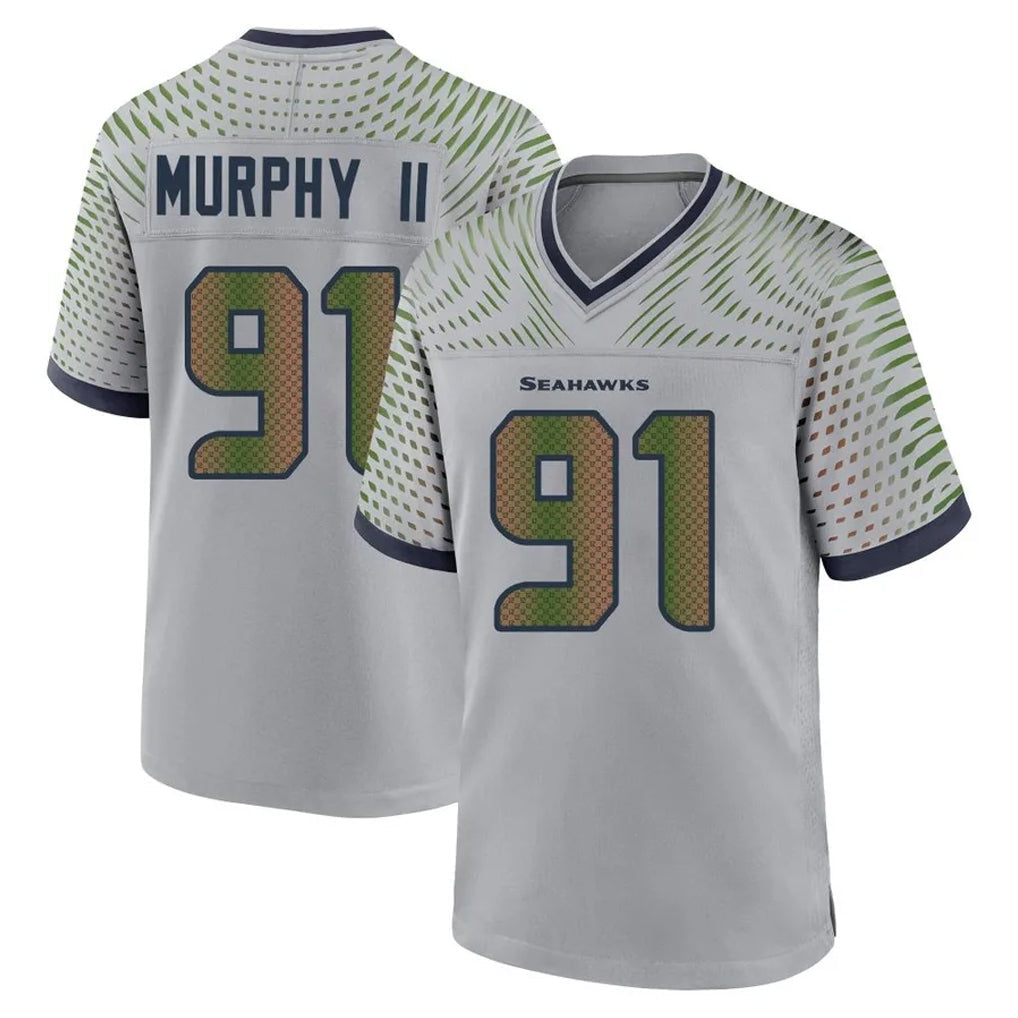 Punc S.Seahawks #91 Byron Murphy II Player Grey 2025 Rivalries Collection Home Game Stitched Jerseys