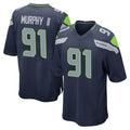Punc S.Seahawks #91 Byron Murphy II Player Navy Home Game Stitched Jerseys