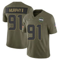 Punc S.Seahawks #91 Byron Murphy II Player Olive 2025 Salute To Service Limited Home Game Stitched Jerseys