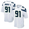 Punc S.Seahawks #91 Byron Murphy II Player White Home Game Stitched Jerseys