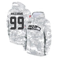 Punc S.Seahawks #99 Leonard Williams Player Arctic Camo Limited Salute to Service Pullover Hoodies Game Stitched Jerseys