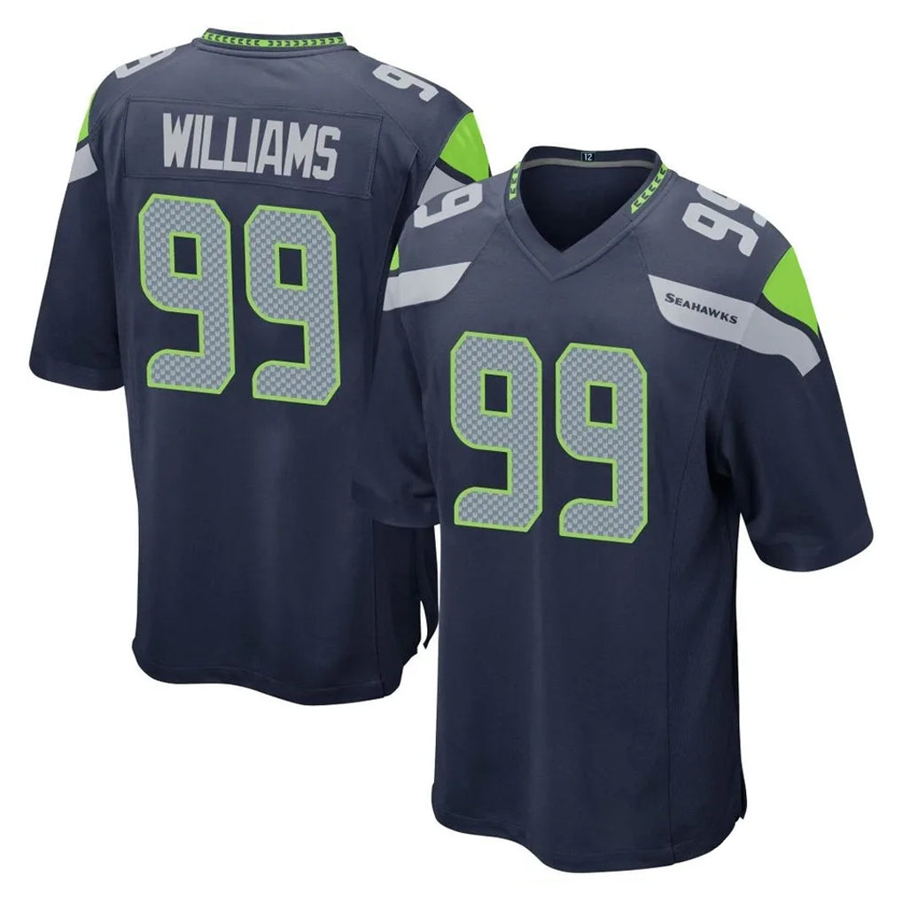 Punc S.Seahawks #99 Leonard Williams Player Navy Home Game Stitched Jerseys