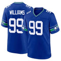 Punc S.Seahawks #99 Leonard Williams Player Royal Throwback Home Game Stitched Jerseys
