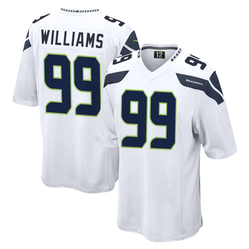 Punc S.Seahawks #99 Leonard Williams Player White Home Game Stitched Jerseys