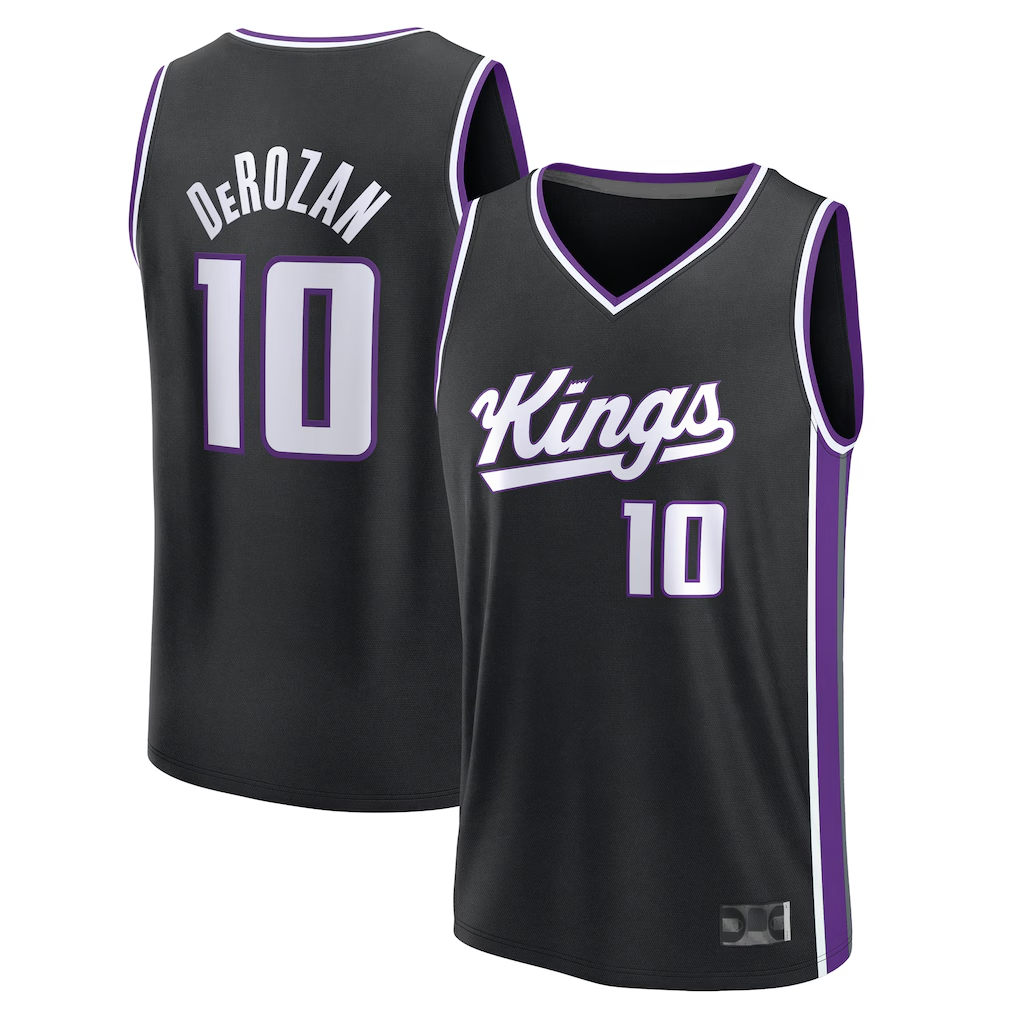 Punc S.kings #10 DeMar DeRozan Fanatics Black Fast Break Replica Player Jerseys - Icon Edition