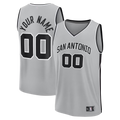 Punc SA.Spurs Fanatics Silver Fastbreak Custom Jerseys - Statement Edition