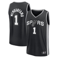 Punc SA.Spurs #1 Victor Wembanyama Black Swingman Jerseys - Icon Edition