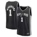 Punc SA.Spurs #1 Victor Wembanyama Fanatics Black Fast Break Replica Player Jerseys - Icon Edition