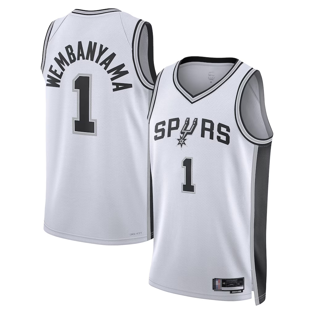 Punc SA.Spurs #1 Victor Wembanyama White Swingman Jerseys - Association Edition
