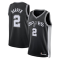 Punc SA.Spurs #2Dylan Harper Black 2025 NBA Draft First Round Pick Swingman Jerseys - Icon Edition