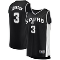 Punc SA.Spurs #3 Keldon Johnson Fanatics Black Fast Break Replica Jerseys - Icon Edition