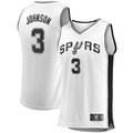 Punc SA.Spurs #3 Keldon Johnson Fanatics White Fast Break Association Jerseys