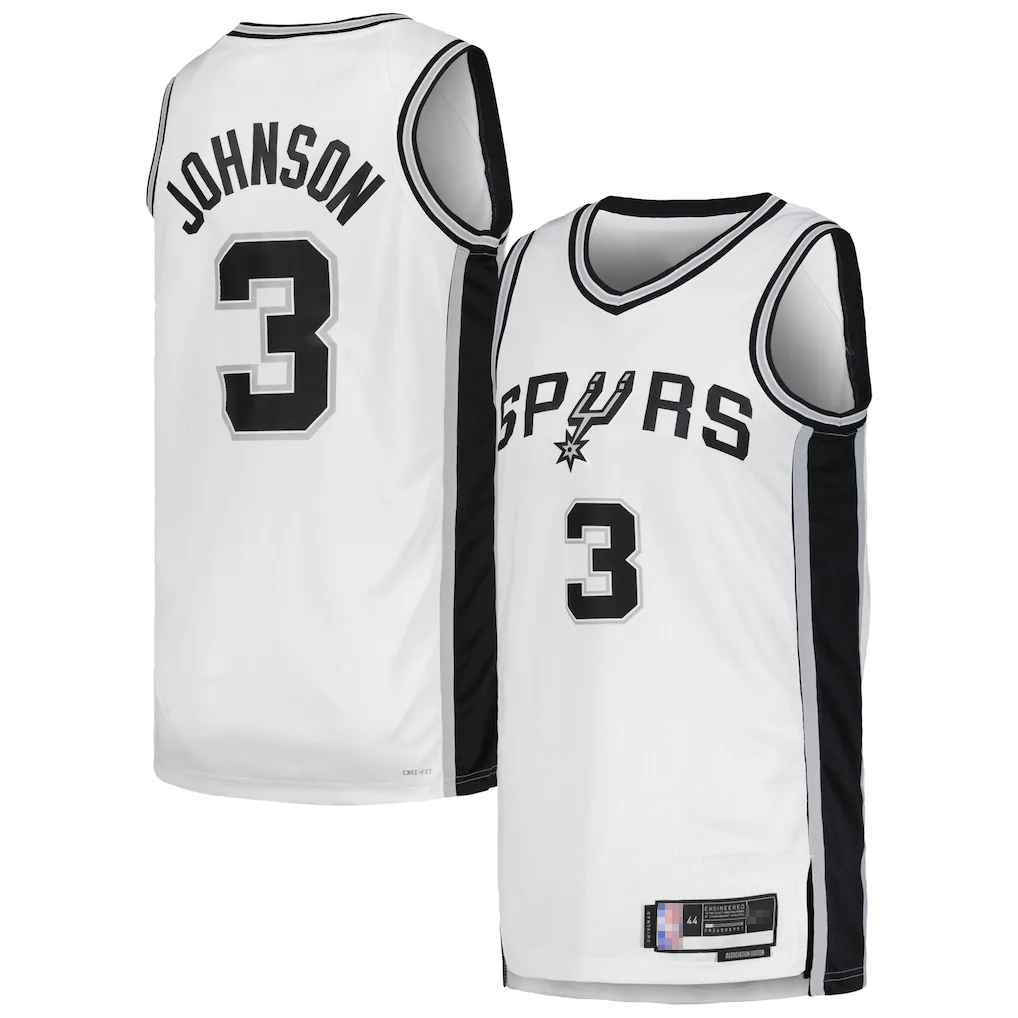 Punc SA.Spurs #3 Keldon Johnson White Swingman Jerseys - Association Edition