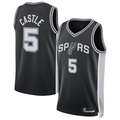 Punc SA.Spurs #5 Stephon Castle Black Swingman Jerseys - Icon Edition