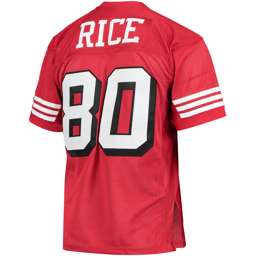 Punc SF.49ers 1994 #80 Jerry Rice Mitchell & Ness Scarlet Authentic Throwback Retired Player Jersey