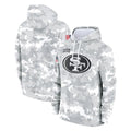 Punc SF.49ers Arctic Camo Limited Salute to Service Pullover Hoodies Game Blank Player Stitched Jerseys