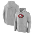 Punc SF.49ers Gray LOGO Pullover Hoodies Home Game Blank Player Stitched Jerseys
