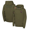 Punc SF.49ers Olive Salute to Service Pullover Hoodies Limited Blank Player Stitched Jerseys