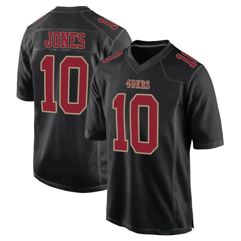 Punc SF.49ers #10 Mac Jones Player Black Fashion Home Game Stitched Jerseys