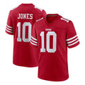 Punc SF.49ers #10 Mac Jones Player Red Game Home Stitched Jerseys