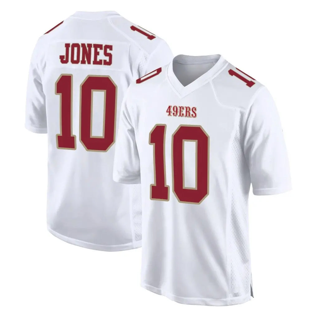 Punc SF.49ers #10 Mac Jones Player White Fashion Home Game Stitched Jerseys