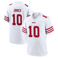 Punc SF.49ers #10 Mac Jones Player White Game Home Stitched Jerseys