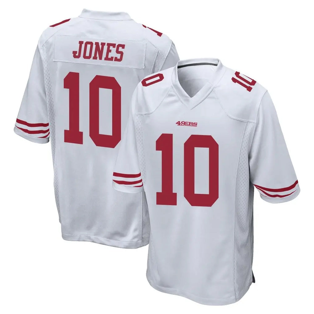 Punc SF.49ers #10 Mac Jones Player White Home Game Stitched Jerseys