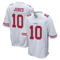 Punc SF.49ers #10 Mac Jones Player White Home Game Stitched Jerseys