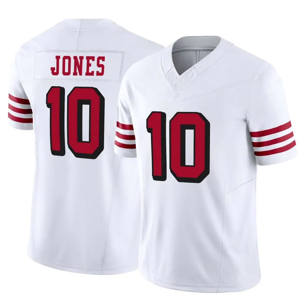 Punc SF.49ers #10 Mac Jones Player White Limited Alternate Vapor F.U.S.E. Home Game Stitched Jerseys
